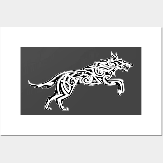 Norse Wolf Wall Art by Pardus.Shirts